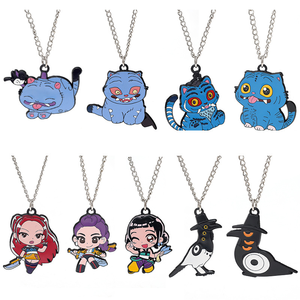 9 nouveaux colliers en métal au design de dessins animés K-Pop Rumi Mira <span class=keywords><strong>Zoe</strong></span> pour les fans d'anime, cosplay et cadeaux - Product Image 1