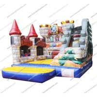 Maison de rebond avec toboggan Dragon Knight Combo en gros petits enfants anniversaire saut château maison gonflable videur gonflable pour les enfants
