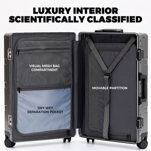 20/24/29인치 올 알루미늄 합금 여행가방 방수 TSA 비밀번호 잠금 스피너 트롤리 케이스 국제 여행용 - Product Image 4