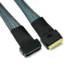Pcie 4.0 Slimsas 8I 24G 0.6M Lp Sff-8654 Server High-Speed Connection <b>Cable</b> Nickel Plated Tinned Copper Braid Shielding - Product Image 2