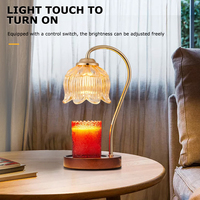 Produk Cina bunga dapat diredupkan dekorasi rumah 50W aromaterapi lilin kecil mencair pembakar listrik penghangat lilin lampu dengan timer