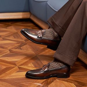 Nouvelles Chaussures Habillées pour Hommes Style Britannique à Lacets, Bout Carré, Patchwork, Légères, Antidérapantes, Confortables et Respirantes - Product Image 2