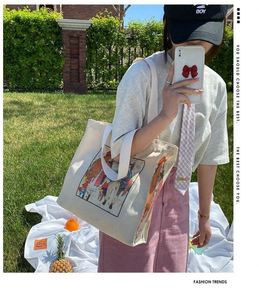 Women's Cotton <b>Canvas</b> Tote Shopping Bag with Custom Logo Eco-friendly & Durable for Daily Use - Product Image 2