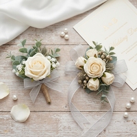 Set Korsase dan Bunga Bros Sutra Buatan untuk Pesta Pernikahan, Prom, dan Bunga Pergelangan Tangan Pengantin