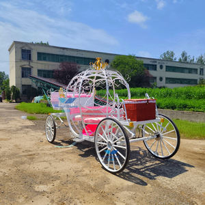 Carruaje de caballos clásico hecho a mano 4 ruedas Cenicienta Carriae para graduación Venta caliente Eventos y aventuras al aire libre - Product Image 4