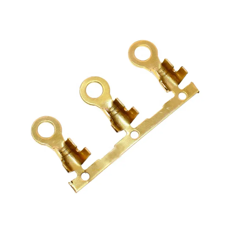 Brass Car Terminals 4.2mm Crimp Ring Terminals Electrical Car Motorcycle Wire Terminal Copper Brass Round Terminal