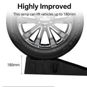 HOMFUL Autoreparatiehellingen, zwaarlast kunststof, antislip, instapdesign voor oliewissel, inspectie en garage reparatie - Product Image 3