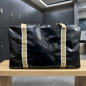 Sac de voyage et de sport en PU noir grande capacité avec fermeture éclair - Product Image 2