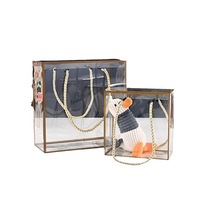 Vente flash de Noël - Boîtes cadeaux pliables en PVC transparent - Boîtes cadeaux carrées en PVC transparent PP PET pour fleurs et bonbons