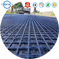 Usine de géogrille à tricoter en chaîne vendre géogrille en fibre de verre asphaltée et géogrille en polyester géotextiles composites grille géographique en fibre de verre