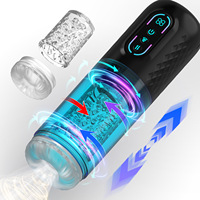 Masturbateur masculin télescopique entièrement automatique, rotation intelligente, chauffage, vibration, ventouse, jouets sexuels pour hommes