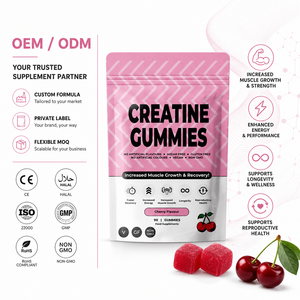 Gommes de <span class=keywords><strong>créatine</strong></span> monohydrate 3g par portion, véganes, sans sucre, pré-entraînement, électrolytes, 90 unités/sachet, pour adultes, personnalisables OEM - Product Image 1