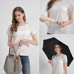 Petit parapluie de voyage compact anti-UV, protection contre la pluie et le soleil UPF 50+, 41 pouces, portable pour femmes et hommes - Product Image 4