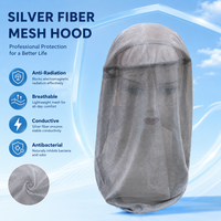 Chapeau de protection anti-ondes électromagnétiques en maille tissée de fibres d'argent à blindage élevé, léger, protection contre les radiations 5G/WiFi, couvre-tête pour la maison et le bureau