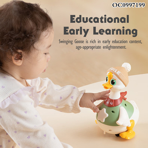 B/O đu theo mẹ Vịt Nhựa điện vịt Đồ chơi cho bé với ánh sáng âm nhạc - Product Image 3
