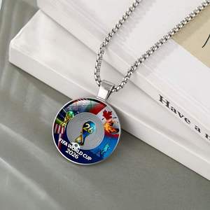Collar con Colgante Copa Hércules 2026 EE. UU. Canadá México, Cadena de Aleación, Joyería Deportiva Unisex para Aficionados al Fútbol - Product Image 1