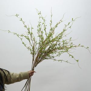 <span class=keywords><strong>Moha</strong></span> Grid Silver Willow Branch Planta verde artificial Hogar Sala de estar Ornamento para Navidad Jardinería Paisajismo Piso Nieve - Product Image 2