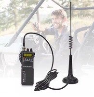 Antena Radio CB 27MHz dengan Adaptor BNC dan Dudukan Magnetik Kompatibel dengan Radio Truk President Midland Cobra Uniden Anytone