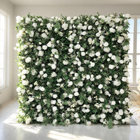 Panneau mural de fleurs artificielles de conception populaire pour décoration d'arche de mariage Baby Shower
