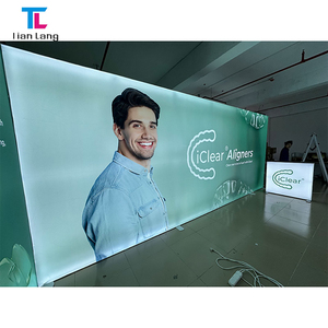 Boîtes lumineuses publicitaires pour stand d'exposition recyclables 500x250cm, vertes, certifiées ISO - Product Image 5