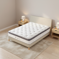 Matelas enroulable en boîte Euro Top ferme sur mesure, matelas à ressorts ensachés en gros pour usine