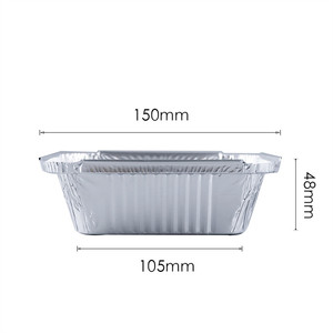1lb hình chữ nhật nhôm lá <span class=keywords><strong>container</strong></span> thân thiện với môi Takeaway dùng một lần ăn trưa hộp số lượng lớn nhôm <span class=keywords><strong>container</strong></span> với nắp - Product Image 6