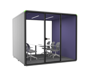 Cabine insonorisée, bureau modulaire, cabine acoustique silencieuse pour le travail en intérieur, salle d'interview