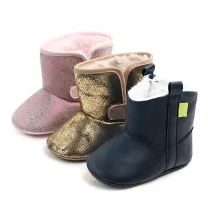 New arrival high quality leather baby newborn boots for winter