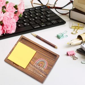 Support de bloc-notes en bois massif imprimé sur mesure, porte-cartes et porte-notes pour notes autocollantes, porte-cartes de luxe, support de jeu de cartes - Product Image 2