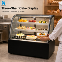 Vitrine Réfrigérée Commerciale pour Pâtisseries 1,5m, 2 Portes en Verre, 1500*660*1200mm, Dégivrage Automatique, Électronique