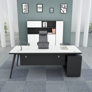 ชุดโต๊ะทำงานสำหรับผู้บริหารแบบทันสมัยขาเหล็กเฟอร์นิเจอร์เชิงพาณิชย์สำหรับใช้ในสำนักงานคอมพิวเตอร์ - Product Image 1