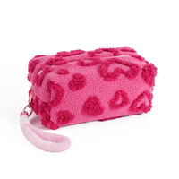 Trousse de Maquillage de Voyage Professionnelle en Peluche Douce avec Fermeture Éclair, Sac de Rangement pour Cosmétiques, Coussin Cadeau en Forme de Bonbon, Idéal pour Femmes - Nouvelle Collection à Succès