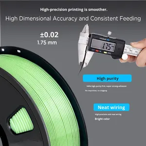 خيوط طباعة ثلاثية الأبعاد <span class=keywords><strong>PETG</strong></span> بقطر 1.75 مم متعددة الألوان اختيارية، لوازم الطباعة ثلاثية الأبعاد باللون الأخضر التفاحي - Product Image 3