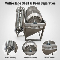 300-400kg/uur Hoge Efficiëntie Cacaoboonkraker Professionele Cacaovruchtenopener met Bonenseparator voor de Boerderij