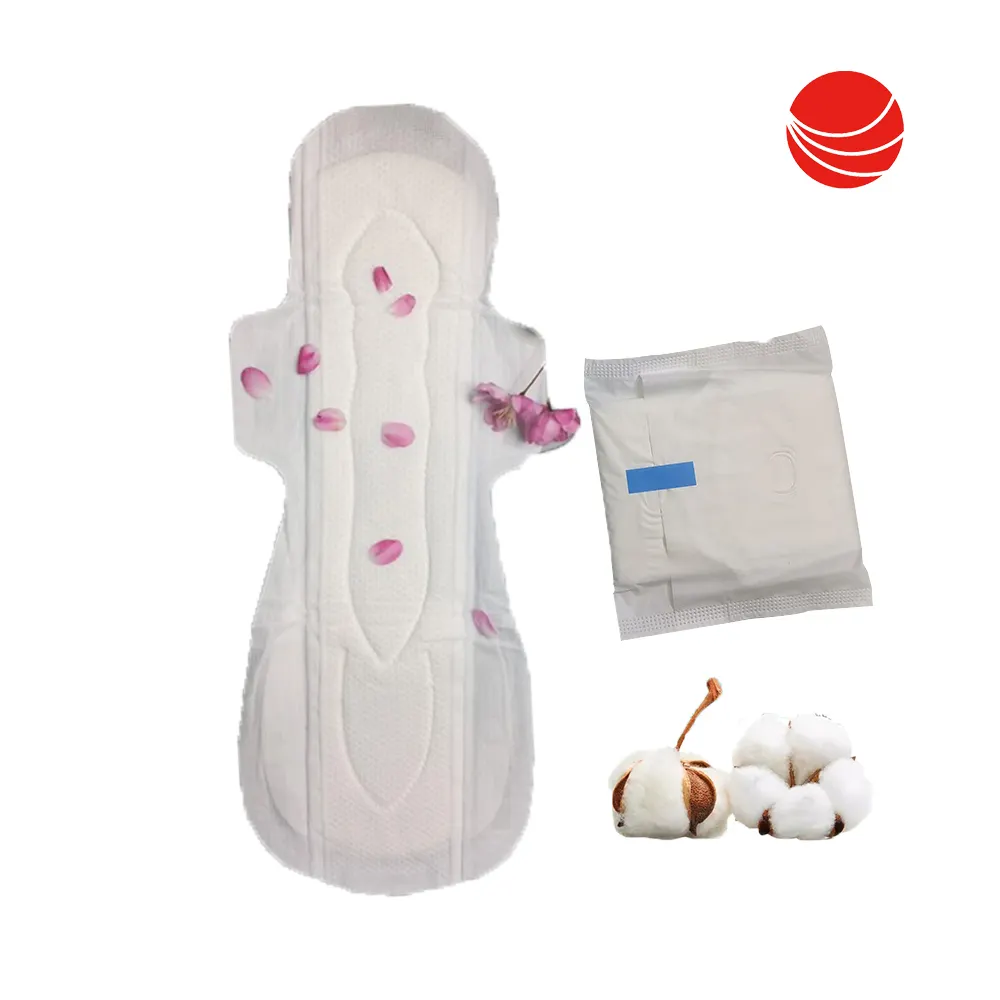 New Packaging Biodegradable Menstrual Pads Unbleached Bamboo Fiber Sanitary Napkins