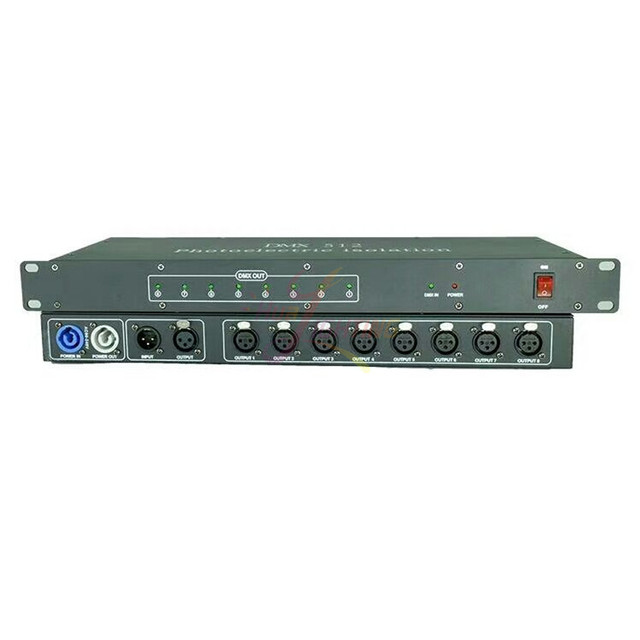 Professional Stage Equipment 8-way Dmx512 signal Amplifier Splitter for Lighting