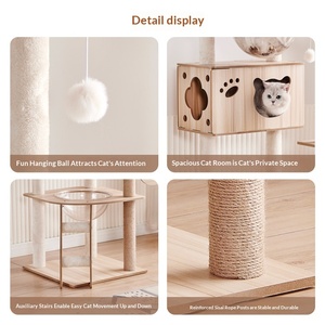 Conception personnalisée d'<span class=keywords><strong>appartement</strong></span> pour <span class=keywords><strong>chat</strong></span> et maison pour animaux de compagnie avec structure d'escalade en sisal et jouets pour chats, <span class=keywords><strong>accessoires</strong></span> pour animaux de compagnie, produits pour animaux de compagnie, arbre à <span class=keywords><strong>chat</strong></span> - Product Image 3