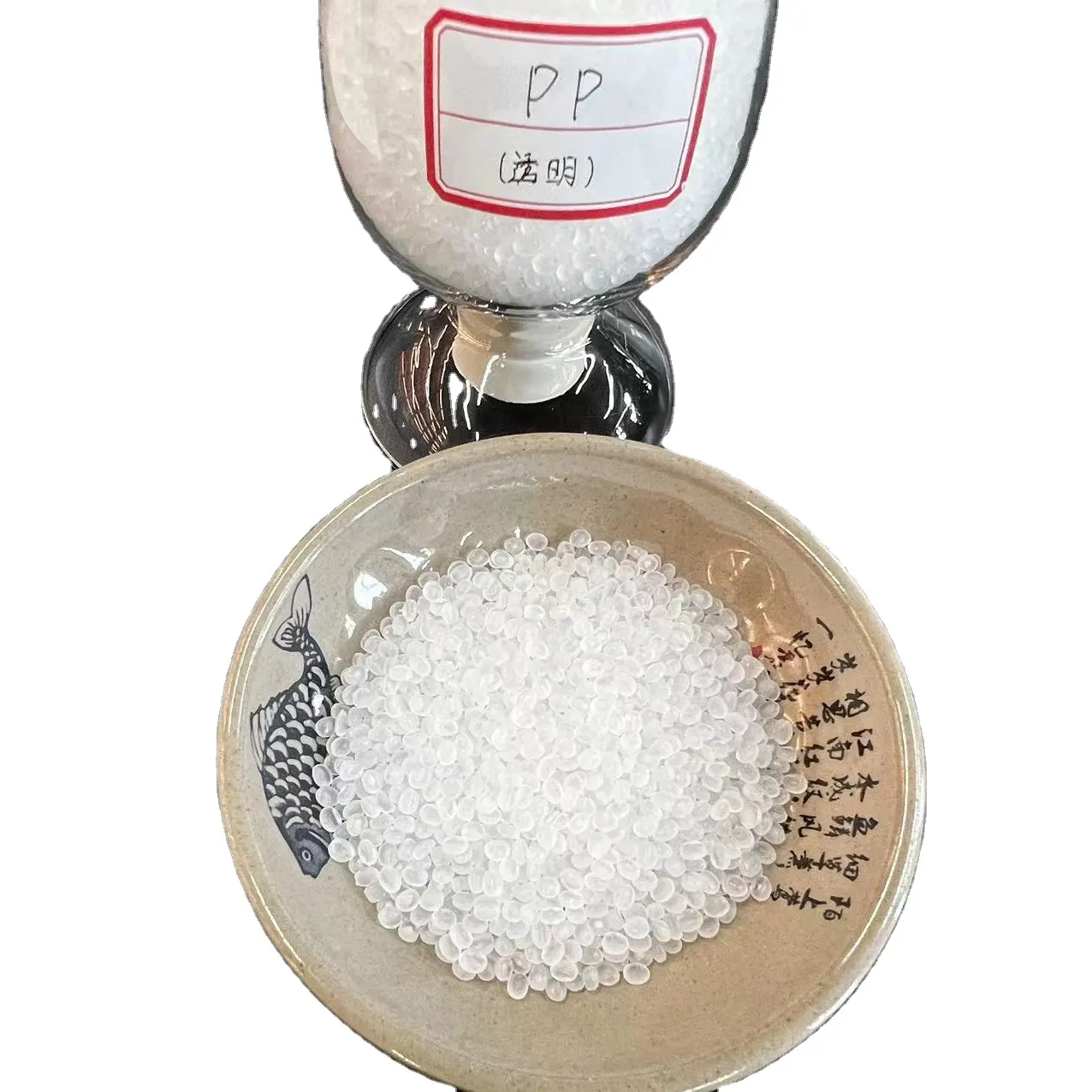 Tingkat injeksi warna transparan PP Homopymer Resin Virgin PP granule plastik