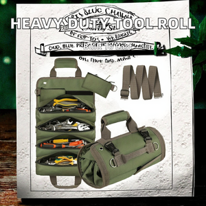 Bolsa de Herramientas Enrollable Resistente al Agua OBL, Organizador de Herramientas Portátil Personalizable OEM/ODM, Garantía de 3 Años, 4 Bolsillos, Capacidad de 12L - Product Image 2