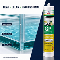KAYSDAA Mastic silicone professionnel haute résistance pour aquarium, adhésif étanche puissant pour la construction de bacs à poissons et le collage de verre