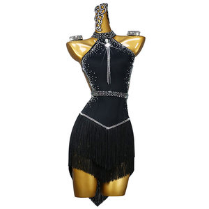 Women's Performance Wear Elegant Rhinestone Latin <strong>Dance</strong> <strong>Dress</strong> for Stage <strong>Ballroom</strong> Dancewear Costume - Product Image 1