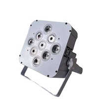 Batterie sans fil 9x18W LED Par Can Lumière de scène RGBWAUV 6 en 1 Lumières DJ pour discothèque Soirée Mariage Événements