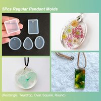 Kit de moules en silicone pour bijoux en résine LEQU Happy And Fun, 30 pièces, pour la création de bracelets, pendentifs et bagues, sans BPA, facile à démouler