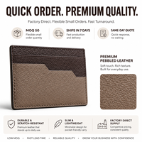 Porte-cartes fin en cuir véritable de qualité supérieure avec protection RFID pour les voyages d'affaires et le transport quotidien dans la poche avant