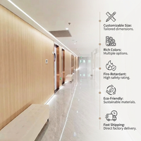 Panneau mural en fibre de bambou pour décoration intérieure, design imitation bois, haute résistance
