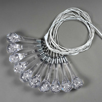 Lustres à 10 bras en forme de gouttes d'eau pour centre de table de mariage