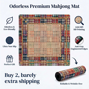 <span class=keywords><strong>DOMINO</strong></span> FADED CAROLINA Tigredetartan Series Tappetino Pieghevole di Lusso per Mahjong, Antiscivolo in Gomma, Resistente all'Acqua, Portatile per Poker - Product Image 1