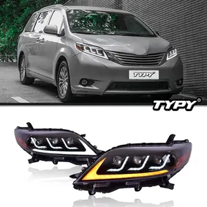 ไฟหน้ารถยนต์ TYPY สำหรับ Toyota Sienna ปี 2011-2020 หลอดไฟ LED พร้อมไฟวิ่งกลางวันและไฟเลี้ยวแบบไดนามิก อุปกรณ์ตกแต่งรถยนต์ - Product Image 2
