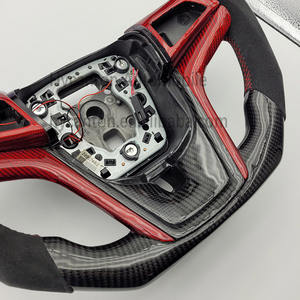 พวงมาลัยรถยนต์แบบปรับแต่งได้ ไฟ LED อัตโนมัติ หุ้มอัลคันทารา คาร์บอนไฟเบอร์ สำหรับรถเชฟโรเลต มาลิบู ครูซ - Product Image 4