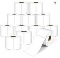 Étiquettes thermiques vierges adhésives durables de 2,25 x 4 pouces, résistantes à l'eau et à l'huile, pour imprimantes thermiques